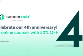 Soccer HUB celebrates its 4th Anniversary with 50% off on all courses